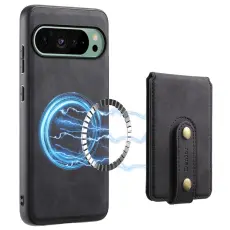 DENIOR - DENIOR D14 Google Pixel 9 / 9 Pro Fodral KonstL&auml;der Svart