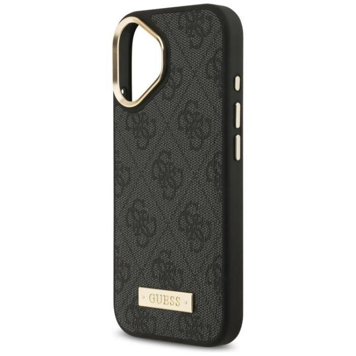 Guess - Guess iPhone 17 Mobilskal MagSafe 4G Logo Plate - Svart