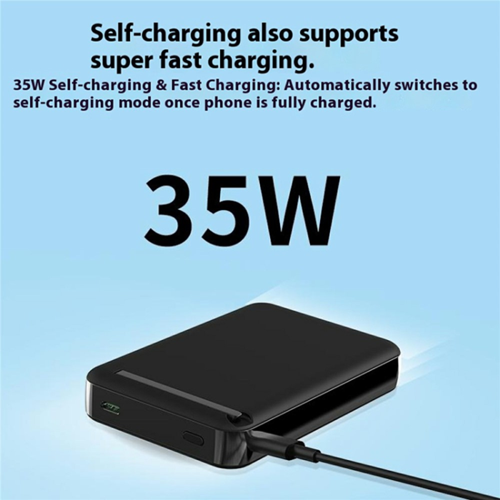 OEM - Qi2 Trådlös Magnetisk Powerbank 10000mAh 35W - Vit