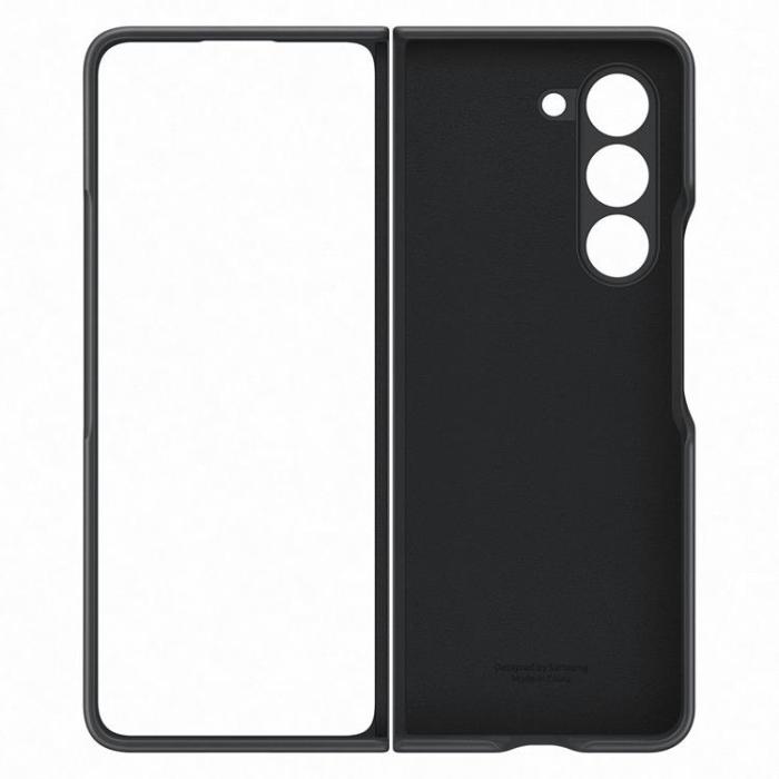 Samsung - Samsung Galaxy Z Fold 5 Mobilskal PU Läder - Svart