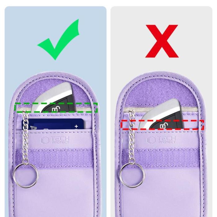 Tech-Protect - Tech-Protect Nyckellös RFID Signal Blocker Faraday Skal - Lavender