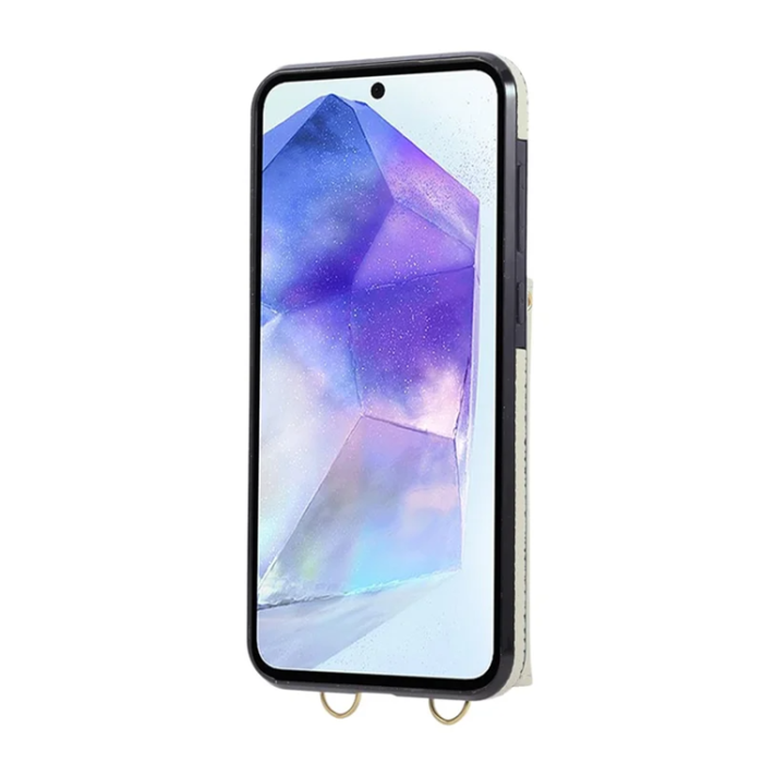 A-One Brand - Galaxy A36 5G Mobilskal Korthållare Kickstand Rhombus - Beige