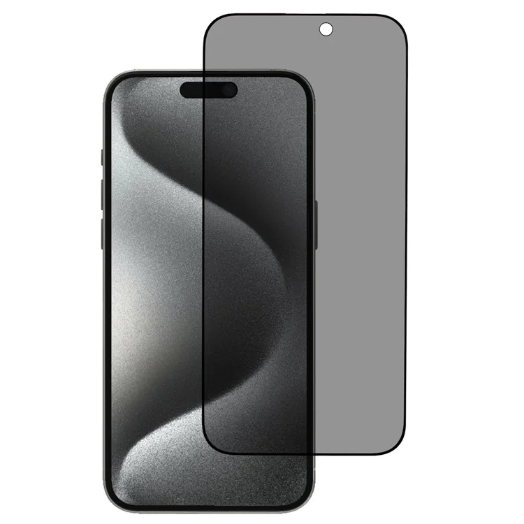 iPhone 16 Pro Härdat Glas Skärmskydd 5D Full Glue Privacy - Svart | 5468 | AlltMobil