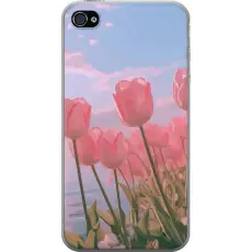 Gustaf - Mobilskal till Apple iPhone 4 med Rosa Tulpaner