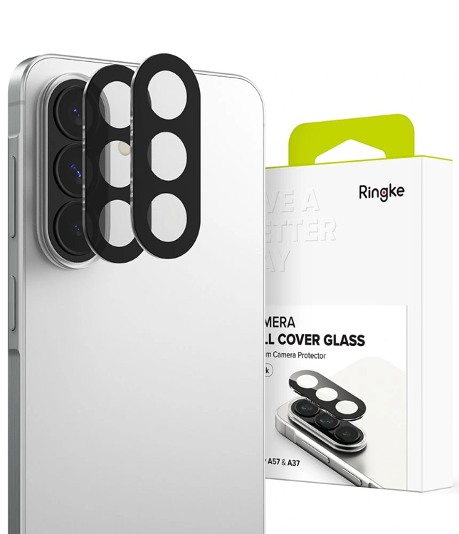 [2-Pack] Ringke Kameraskydd Härdat Glas För Galaxy A37/A57 - Svart | 5468 | AlltMobil