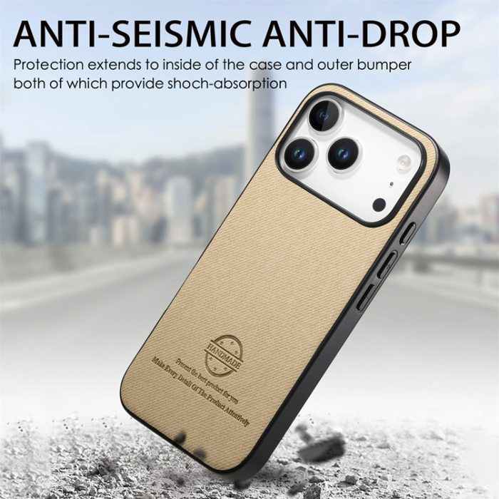 A-One Brand - iPhone 17 Pro Mobilskal Trasa Läder - Khaki