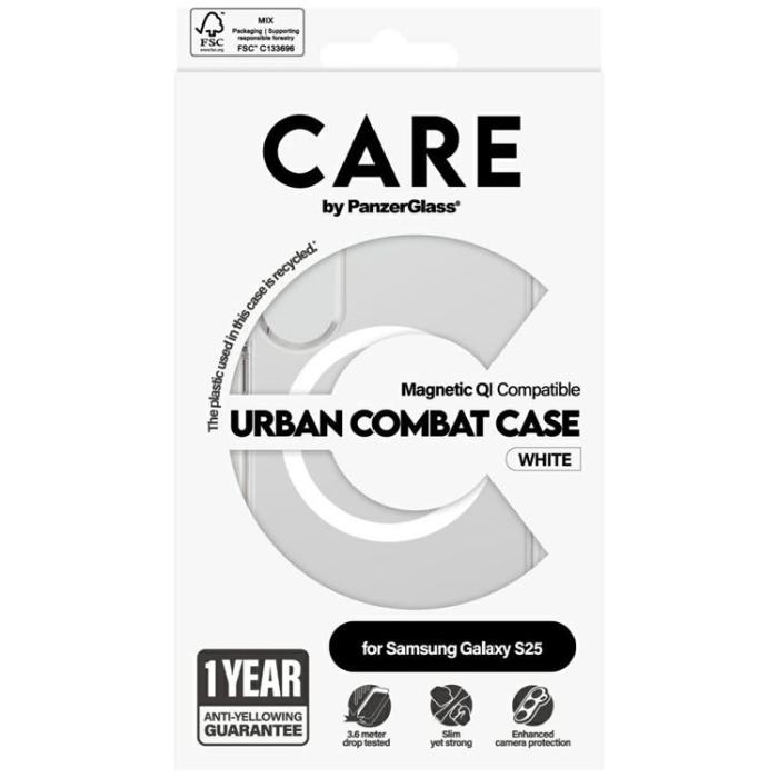 PanzerGlass - CARE By PanzerGlass Galaxy S25 Mobilskal MagSafe QI Urban Combat - Vit