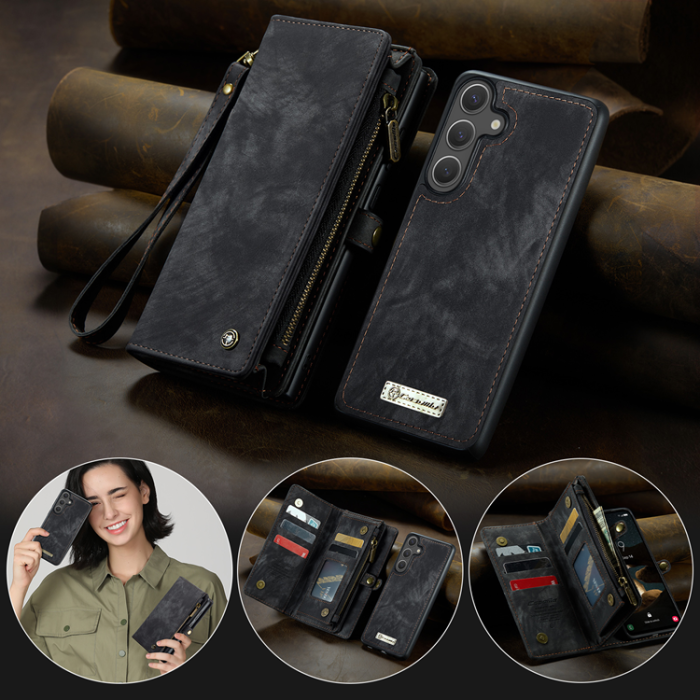 Caseme - CASEME Galaxy S25 FE Plånboksfodral Detachable 008 - Svart