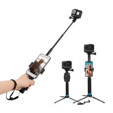 TELESIN - TELESIN GP-MNP-090-S Selfie Stick Tripod f&ouml;r GoPro Hero 8 Aluminium Silver