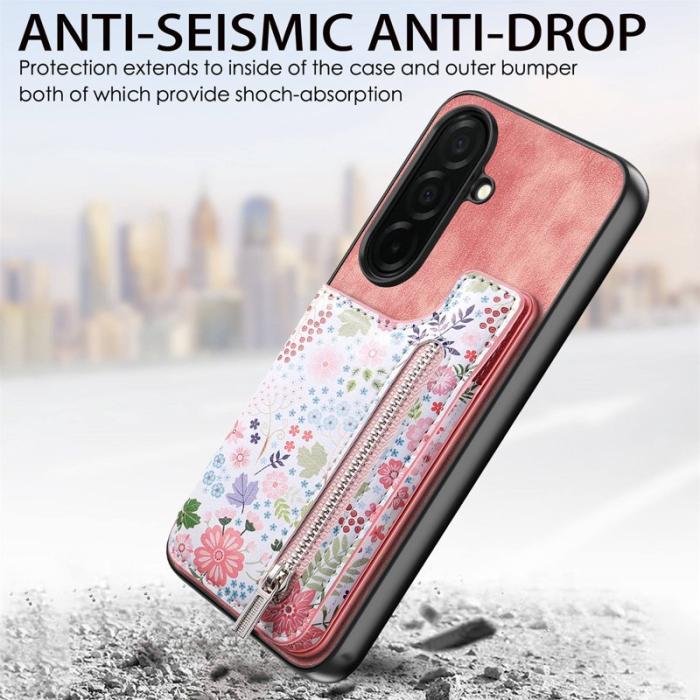 OEM - Mobilfodral för Samsung Galaxy S26 Plus Konstläder RFID - Rosa