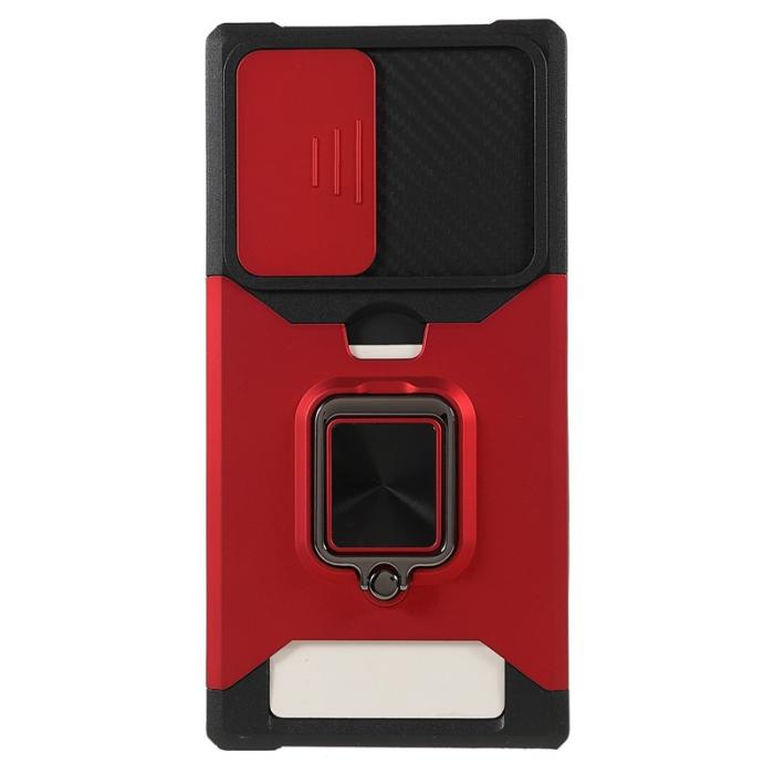OEM - Mobilskal för Samsung Galaxy S26 Ultra Kickstand PC + TPU - Röd