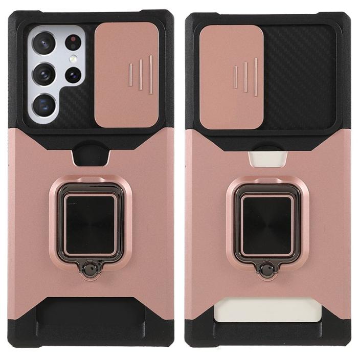 OEM - Mobilskal för Samsung Galaxy S26 Ultra Kickstand PC + TPU - Roséguld