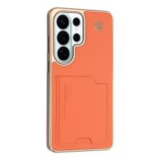 KIGC - KIGC Mobilfodral f&ouml;r Samsung Galaxy S26 Ultra Konstl&auml;der + PC + TPU - Orange