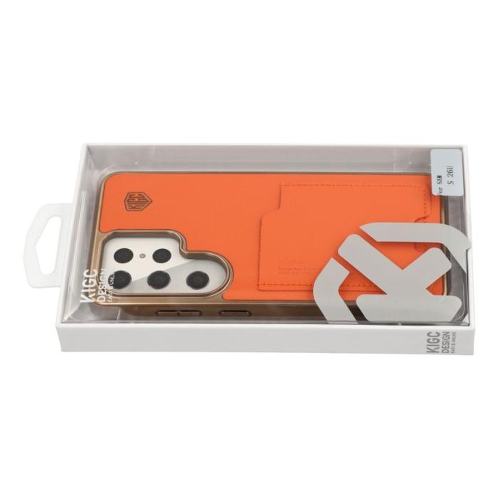 KIGC - KIGC Mobilfodral för Samsung Galaxy S26 Ultra Konstläder + PC + TPU - Orange