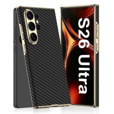 GKK - GKK Mobilskal f&ouml;r Samsung Galaxy S26 Ultra Electroplaterat PU PC Kolfibertextur