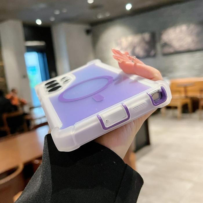 OEM - Mobilskal för Samsung Galaxy S26 Ultra Magnetiskt Plast - Transparent Blå Grön