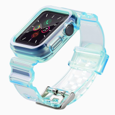 A-One Brand - Apple Watch (44mm) Armband Silikon - Blå