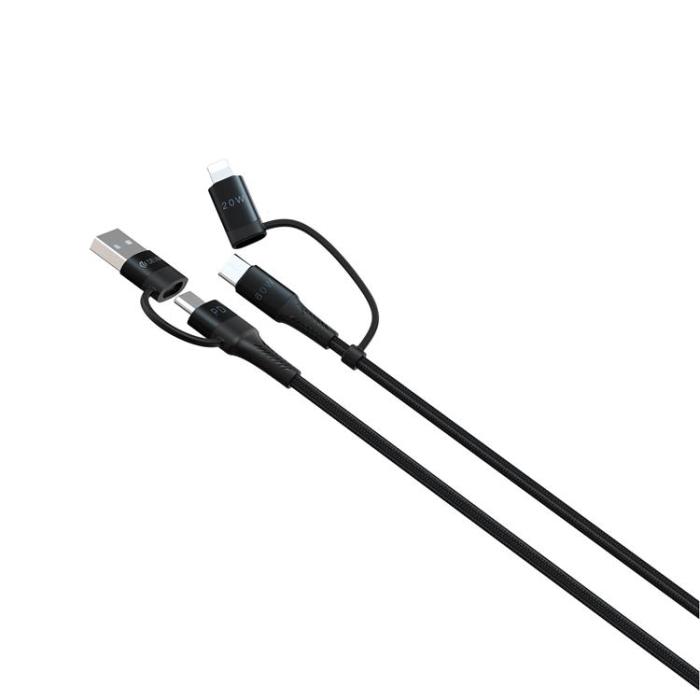 Devia - Devia 4in1 USB-C/USB/Lightning/Typ-C Kabel 1.5m Extreme EC504 PD