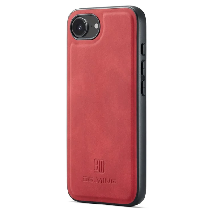 DG.MING - DG.MING iPhone 16e Mobilskal Hybrid Läder - Röd