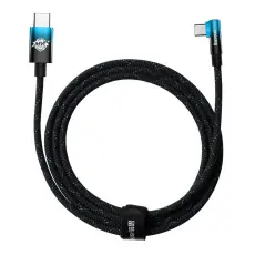 BASEUS - Baseus Elbow USB USB-C till USB-C kabel 100W 2m - Blå