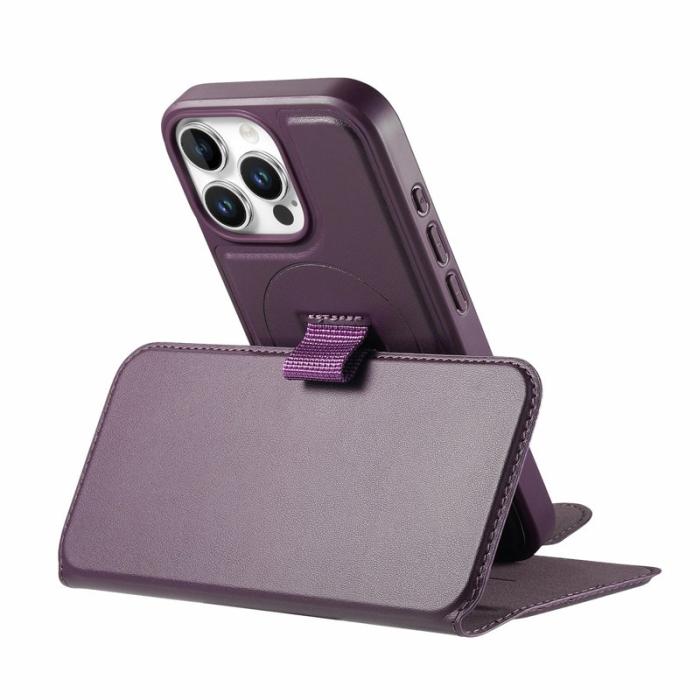 CASENEO - CASENEO iPhone 14 Pro Max Plånboksfodral Konstläder - Lila