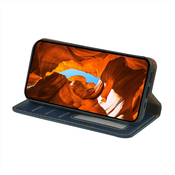 A-One Brand - OnePlus 15 Plånboksfodral RFID Blocking Closure Läder - Blå