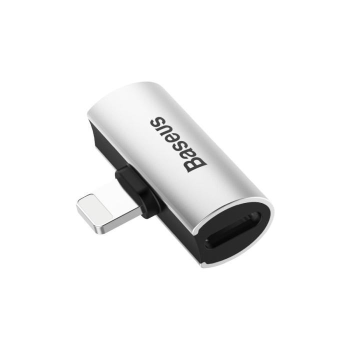 BASEUS - BASEUS Adapter HF Lightning 8-pin to 2x Lighning - Silver/Svart