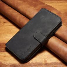 DG.MING - DG.MING Pl&aring;nboksfodral Konstl&auml;der med Kortfack f&ouml;r iPhone XR - Svart