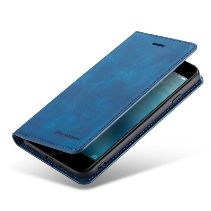 FORWENW - FORWENW Fantasy Series iPhone 7/8/SE Plånboksfodral Konstläder - Blå