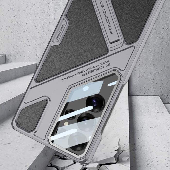 GKK - GKK Samsung Galaxy S25 Ultra Fodral Shockproof PC + PU - Lila
