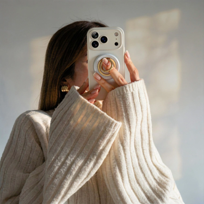 Tech-Protect - Tech-Protect Ringhållare Magsafe MMR700 Lamano Magnetisk - Titan/Guld