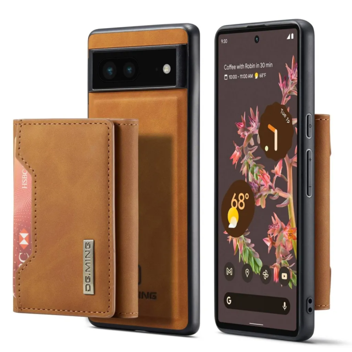 DG.MING - DG.MING Google Pixel 7 Plånboksfodral M2 2IN1 - Brun