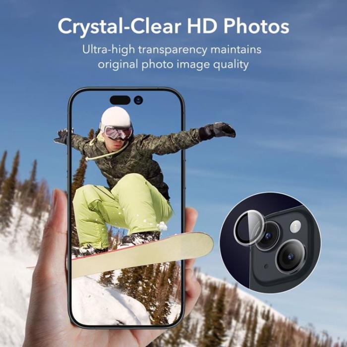 ESR - ESR iPhone 15 Plus/15 Kameralinsskydd i Härdat Glas