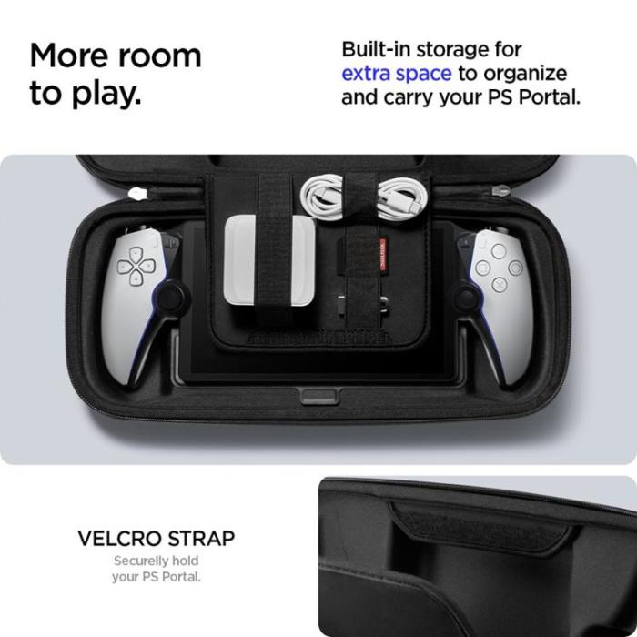 Spigen - Spigen Sony Playstation Portal Fodral Rugged Armor - Svart