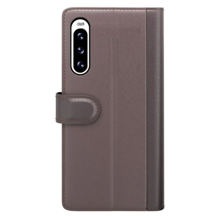 A-One Brand - Sony Xperia 10 V Plånboksfodral Äkta Läder Flip - Brun