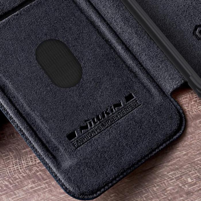 Nillkin - Nillkin iPhone 15 Pro Max Plånboksfodral QinPro Läder - Svart