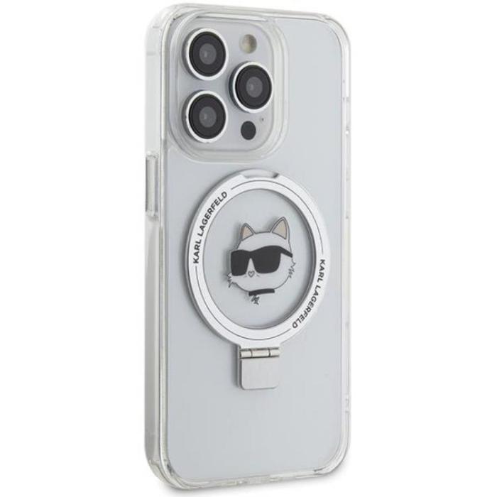 KARL LAGERFELD - KARL LAGERFELD iPhone 15 Pro Max Mobilskal MagSafe Ringställ Choupette