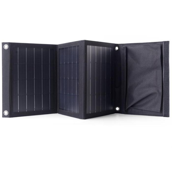 Choetech - Choetech Foldable Travel 2x USB Solladdare 22W - Svart