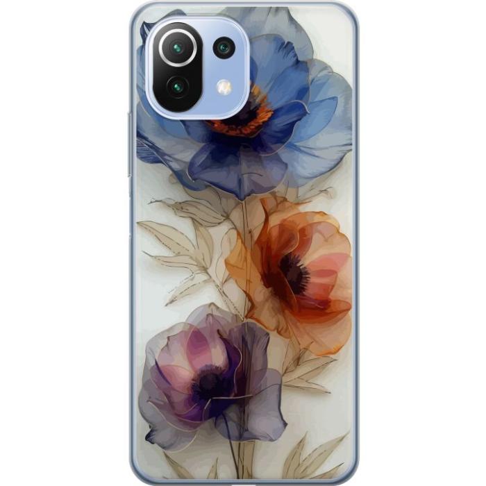 iSecrets - Mobilskal till Xiaomi Mi 11 Lite med Silkesblommor