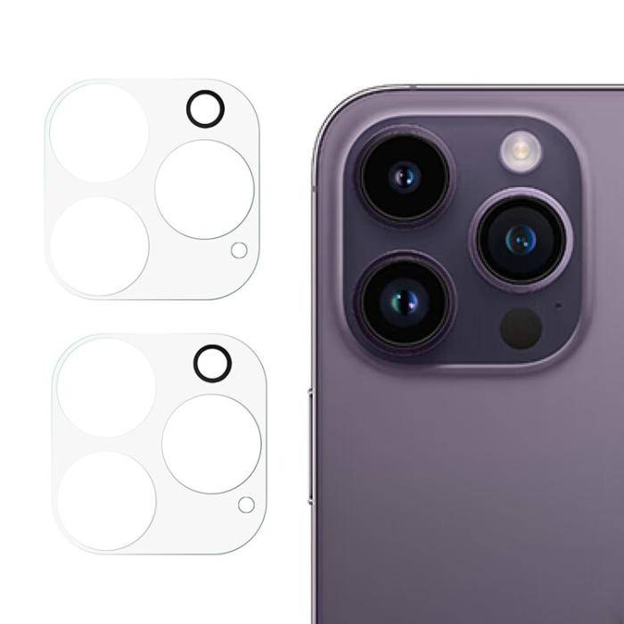 OEM - [2-PACK] iPhone 15 Pro Max/15 Pro Kameralinsskydd i Härdat glas - Clear