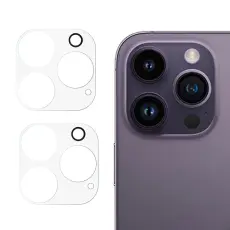 OEM - [2-PACK] iPhone 15 Pro Max/15 Pro Kameralinsskydd i Härdat glas - Clear