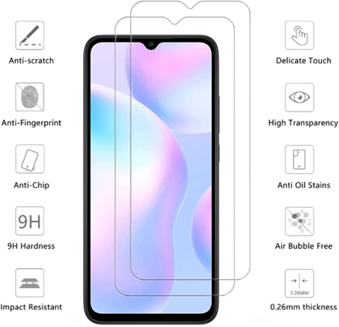 OEM - [2-PACK] Xiaomi Redmi 9A/9AT Härdat Glas Skärmskydd - Clear