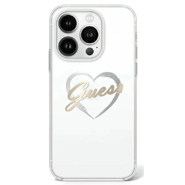 Guess iPhone 16 Pro Max Mobilskal IML Heart - Transparent | 2353 | AlltMobil