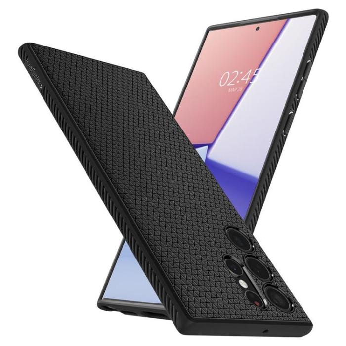 Spigen - Spigen Liquid Air Skal Galaxy S22 Ultra - Matte Svart