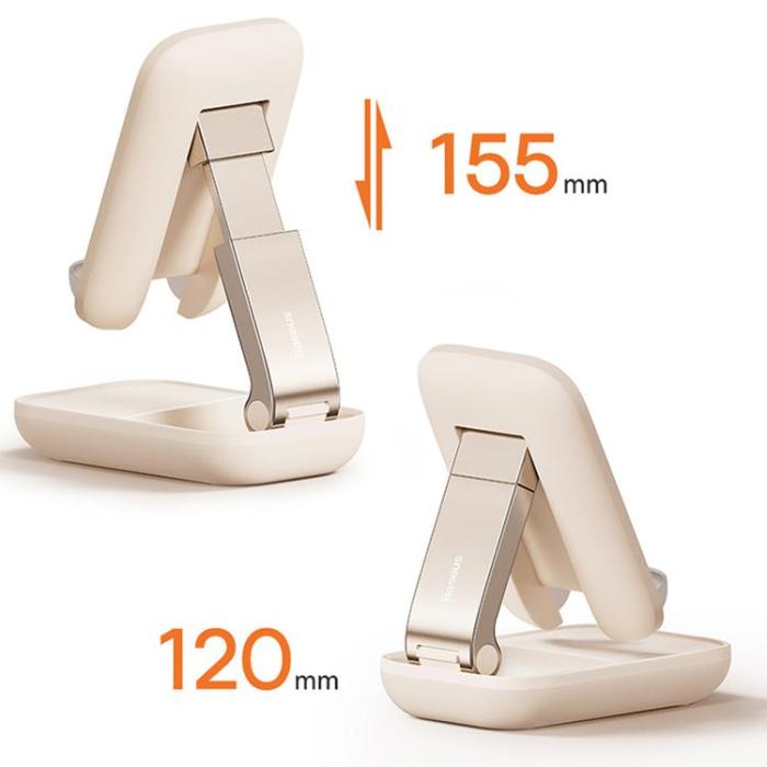 BASEUS - Baseus Mobilhållare Seashell Series med Mirror - Beige