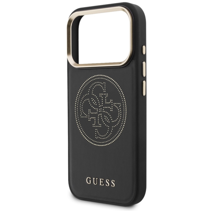 Guess - Guess Mobilskal För iPhone 17 Pro Max MagSafe Perforated 4G - Svart