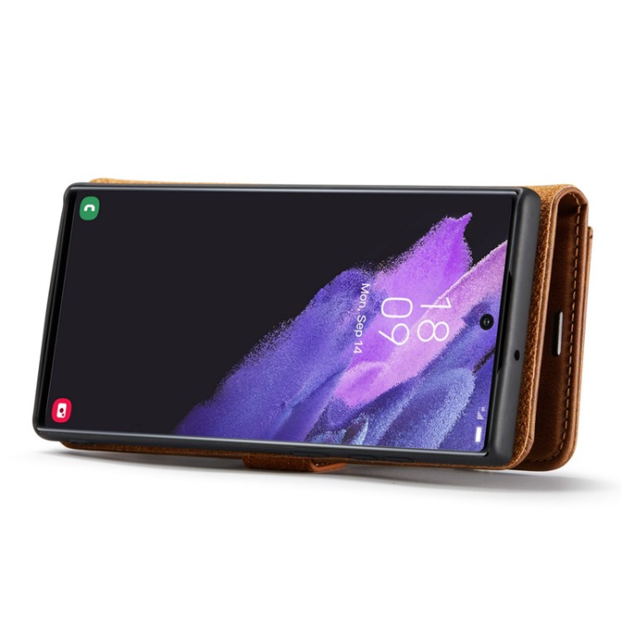 DG.MING - DG.MING Galaxy S23 Ultra Plånboksfodral 2in1 Äkta Läder - Brun