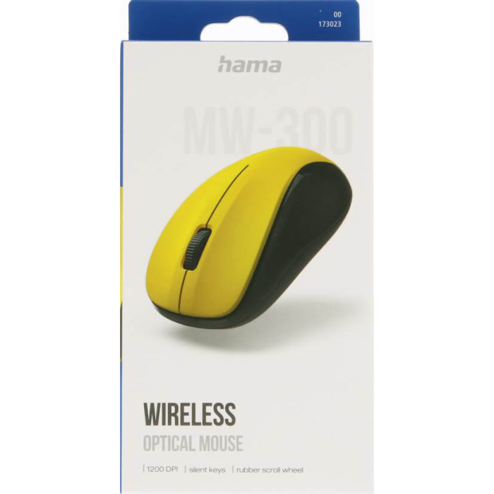Hama - HAMA Optisk Trådlös Mus MW-300 V2 - Gul