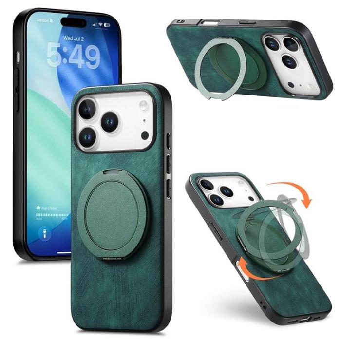 A-One Brand - iPhone 17 Pro Max Mobilskal Rotating Kickstand - Grön