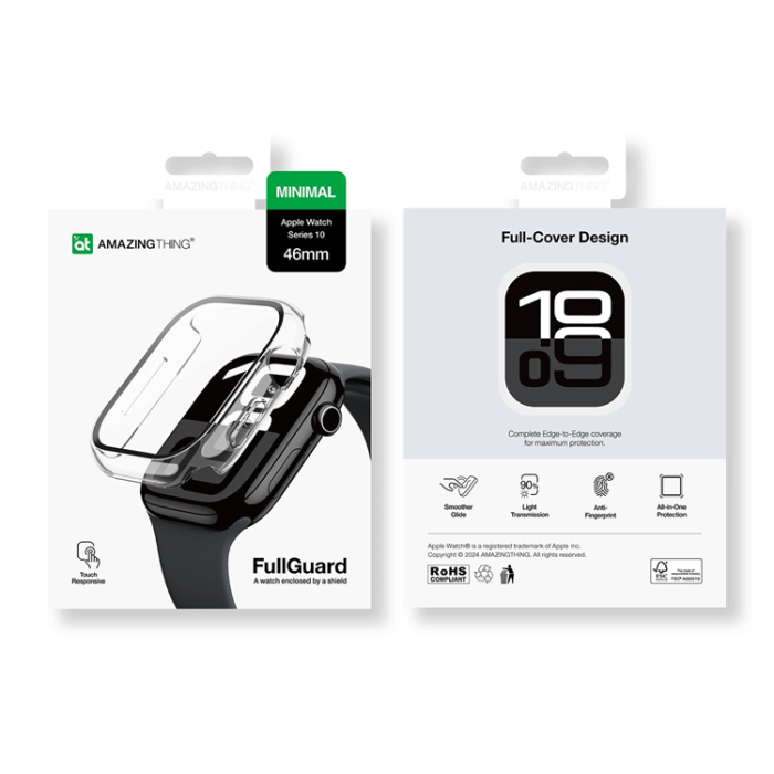 AmazingThing - AmazingThing Apple Watch 46mm Skal Radix - Clear